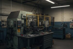 פגישה מקצועית במשרד בנושא פיצויי תאונת עבודה.